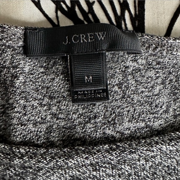 🦋J Crew Deck Striped top long sleeve gray & white cozy casual preppy Size M EUC - Picture 4 of 11